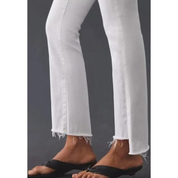 MOTHER The Insider Crop Step Fray Size 26 Fairest of Them All White Denim Jeans - Picture 3 of 12